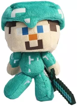 Мягкая игрушка Minecraft: Diamond Steve с мечом (35 см)