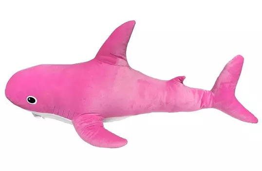 Мягкая игрушка-подушка Акула розовая (86 см)