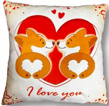 Мягкая игрушка-подушка Сладкая парочка: Корги