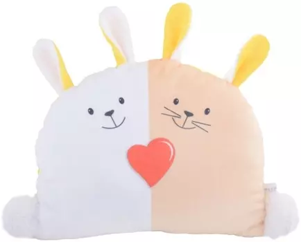 Мягкая игрушка Зайчики-неразлучники бежевые (33 см)