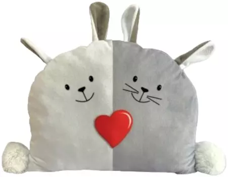 Мягкая игрушка Зайчики-неразлучники серые (33 см)