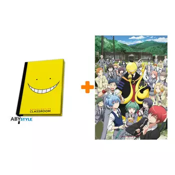 Набор Assassination Classroom блокнот + постер Groupe
