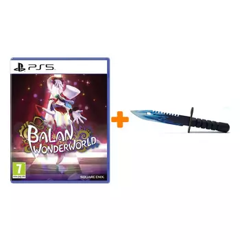 Набор Balan Wonderworld [PS5, русские субтитры] + Оружие игровое штык-нож М9 Байонет 2 Драгон Гласс деревянный