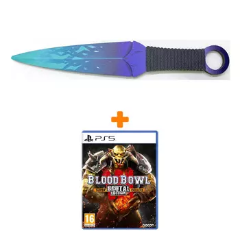 Набор Blood Bowl 3. Super Brutal Deluxe Edition [PS5, русские субтитры] + Оружие игровое нож Кунай 2 Холодное пламя деревянный