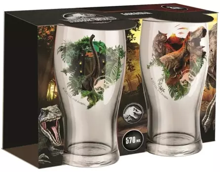 Набор бокалов Мир Юрского периода: Вулкан (2-Pack) (570 мл.)