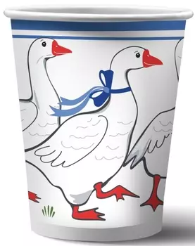 Набор бумажных стаканов Гуси 1 (250 мл, 6 шт)