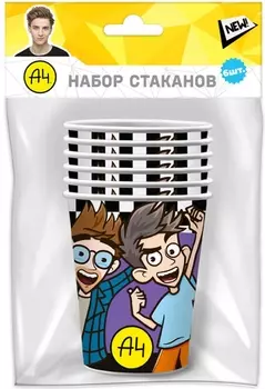 Набор бумажных стаканов Влад А4 (250 мл, 6 шт)