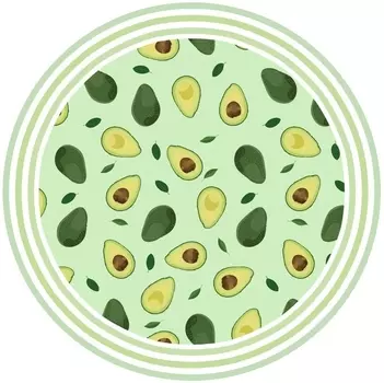 Набор бумажных тарелок Авокадо 2 (230 мм, 6 шт)