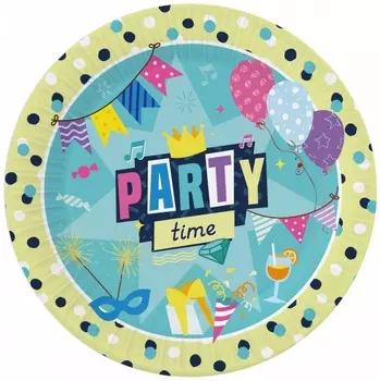 Набор бумажных тарелок Вечеринка (230 мм, 6 шт)