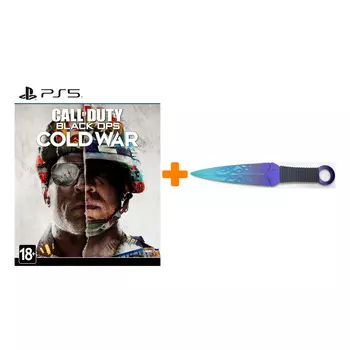 Набор Call of Duty: Black Ops Cold War [PS5, русская версия] + Оружие игровое нож Кунай 2 Холодное пламя деревянный