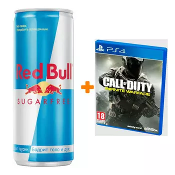 Набор Call of Duty: Infinite Warfare [PS4, английская версия] + Напиток энергетический Red Bull Без сахара 250мл