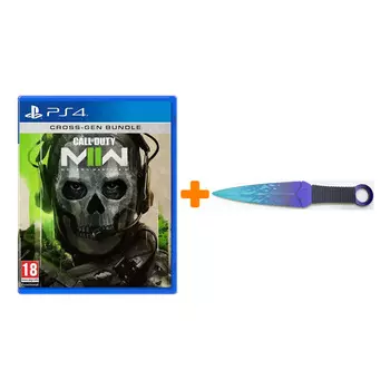 Набор Call of Duty: Modern Warfare II [PS4, русская версия] + Оружие игровое нож Кунай 2 Холодное пламя деревянный