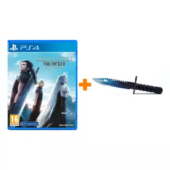 Набор Crisis Core: Final Fantasy VII Reunion [PS4, английская версия] + Оружие игровое штык-нож М9 Байонет 2 Драгон Гласс деревянный