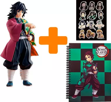 Набор Demon Slayer (фигурка + скетчбук + стикерпак)