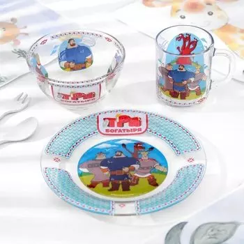 Набор детской посуды Три богатыря – Богатыри