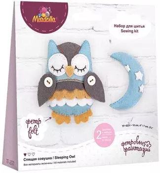 Набор для изготовления игрушки Miadolla: Спящая совушка