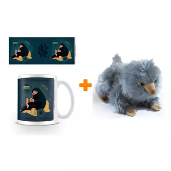 Набор Fantastic Beasts (мягкая игрушка Fantastic Beasts: Малыш Нюхлер серый + кружка Niffler)
