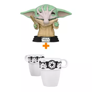 Набор фигурка Star Wars The Mandalorian Grogu With Chowder Squid + набор кружек Star Wars