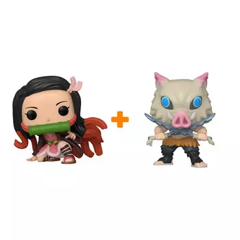 Набор фигурок Demon Slayer Nezuko Kamado + Inosuke Hashibira
