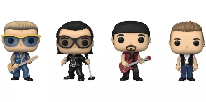 Набор фигурок Funko POP Rocks: U2 – Adam / Bono / The Edge / Larry Exclusive 4-Pack (9, 5 см)