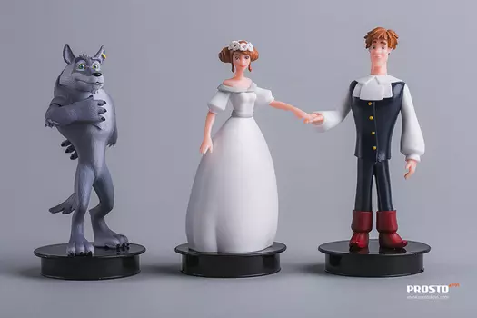 Набор фигурок Иван Царевич и Серый волк: Иван Царевич + Царевна Василиса + Волк