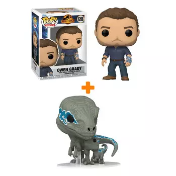 Набор фигурок Мир Юрского периода Owen Grady + Velociraptors Blue &amp; Beta