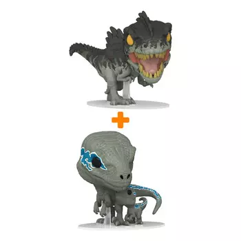 Набор фигурок Мир Юрского периода Velociraptors Blue &amp; Beta + Giganotosaurus