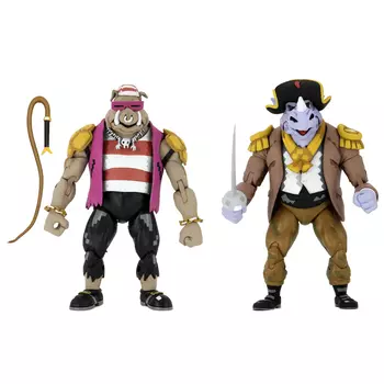 Набор фигурок NECA Teenage Mutant Ninja Turtles: Turtles in Time – Pirate Bebop & Rocksteady Scale Action Figure (17,78 см)