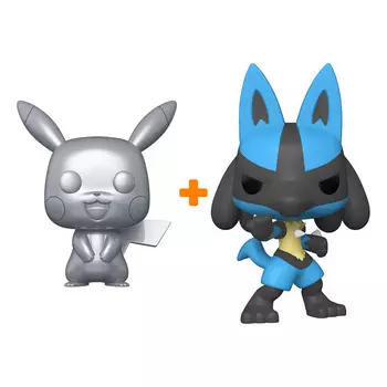 Набор фигурок Pokemon Pikachu Metallic + Lucario
