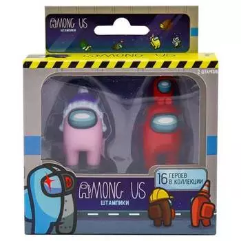 Набор фигурок-штампов Among Us: Герой с ребенком на голове – Серия 3 в коробке с окном (2 шт) (AU5315G)