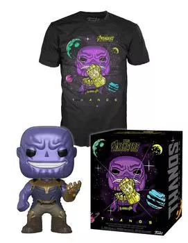 Набор Футболка + Фигурка Funko POP: Marvel Avengers Infinity War – Thanos Tees