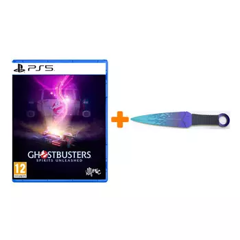 Набор Ghostbusters: Spirits Unleashed [PS5, русские субтитры] + Оружие игровое нож Кунай 2 Холодное пламя деревянный