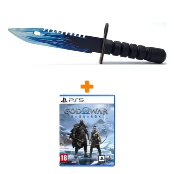 Набор God of War: Ragnarok [PS5, русская версия] + Оружие игровое штык-нож М9 Байонет 2 Драгон Гласс деревянный