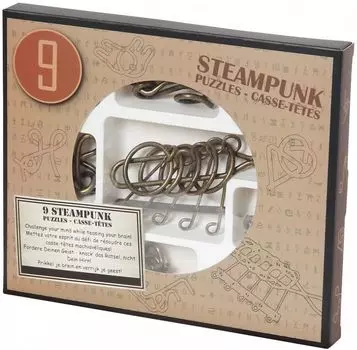 Набор головоломок Steampunk 9в1 (коричневый)