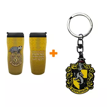 Набор Harry Potter Hufflepuff кружка-термос + брелок