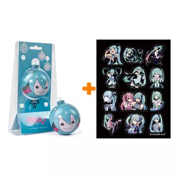 Набор Hatsune Miku ёлочная игрушка + стикерпак
