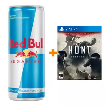 Набор Hunt Showdown. Limited Bounty Hunter [PS4, русские субтитры] + Напиток энергетический Red Bull Без сахара 250мл