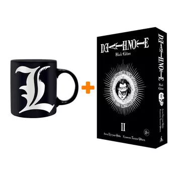 Набор кружка Death Note L &amp; Rules + манга Death Note Black Edition Том 2