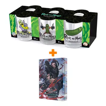 Набор Манга ASSASSIN`S CREED: ВАЛЬГАЛЛА. Кровные братья + Набор рюмок Rick And Morty 50мл 6-Pack
