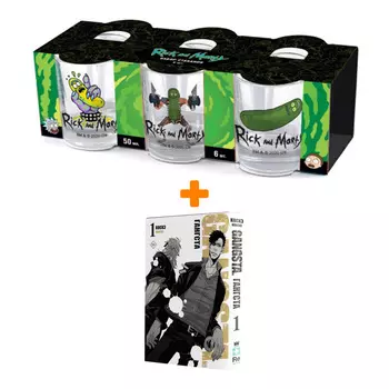 Набор Манга Гангста. Gangsta. Том 1 + Набор рюмок Rick And Morty 50мл 6-Pack