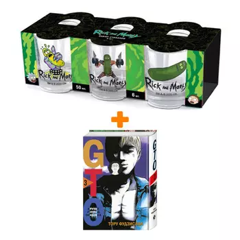 Набор Манга GTO. Крутой учитель Онидзука. Книга 3 + Набор рюмок Rick And Morty 50мл 6-Pack