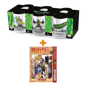 Набор Манга Хвост Феи. Том 18 + Набор рюмок Rick And Morty 50мл 6-Pack