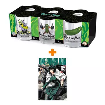 Набор Манга One-Punch Man Книга 5 С героями шутки плохи! &amp; Сила духа + Набор рюмок Rick And Morty 50мл 6-Pack