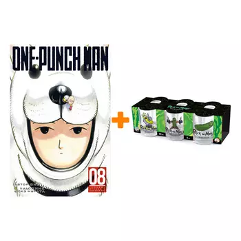 Набор Манга One-Punch Man Книга 8 Теневые игроки &amp; Изо всех сил + Набор рюмок Rick And Morty 50мл 6-Pack