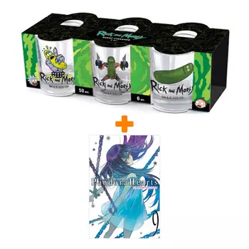 Набор Манга Сердца Пандоры. Кн. 9 + Набор рюмок Rick And Morty 50мл 6-Pack