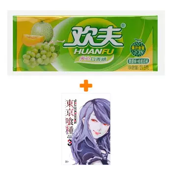 Набор Манга Токийский гуль Книга 3 + Жевательная резинка Huanfu Grape &amp; Melon Вкус винограда и дыни