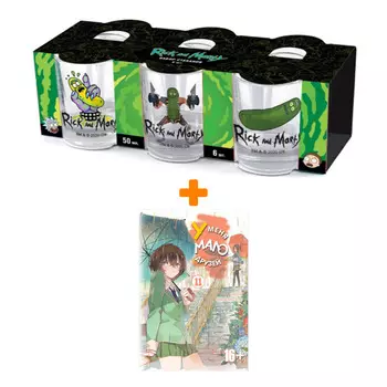 Набор Манга У меня мало друзей Том 11 + Набор рюмок Rick And Morty 50мл 6-Pack