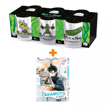 Набор Манга Я - Сакамото, а что? Том 2 + Набор рюмок Rick And Morty 50мл 6-Pack