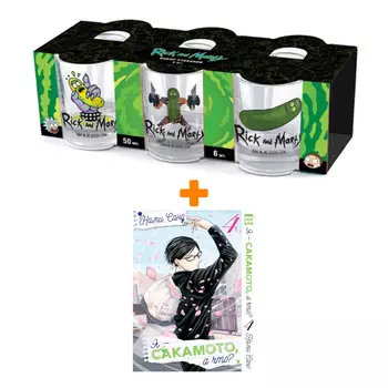 Набор Манга Я - Сакамото, а что? Том 4 + Набор рюмок Rick And Morty 50мл 6-Pack