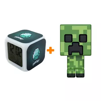 Набор Minecraft (фигурка, будильник)